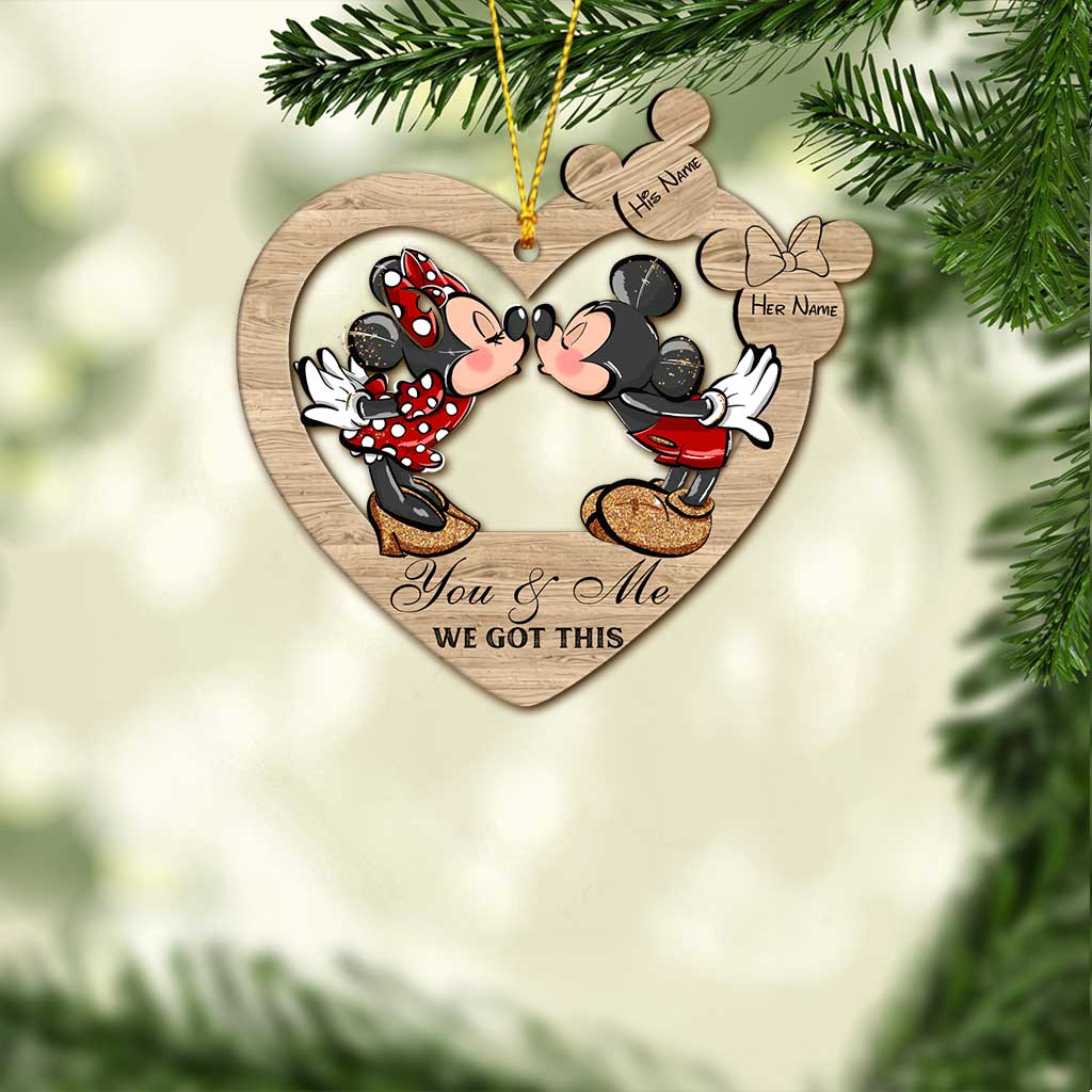 Personalized Christmas Mouse Ornament Custom Name Gift