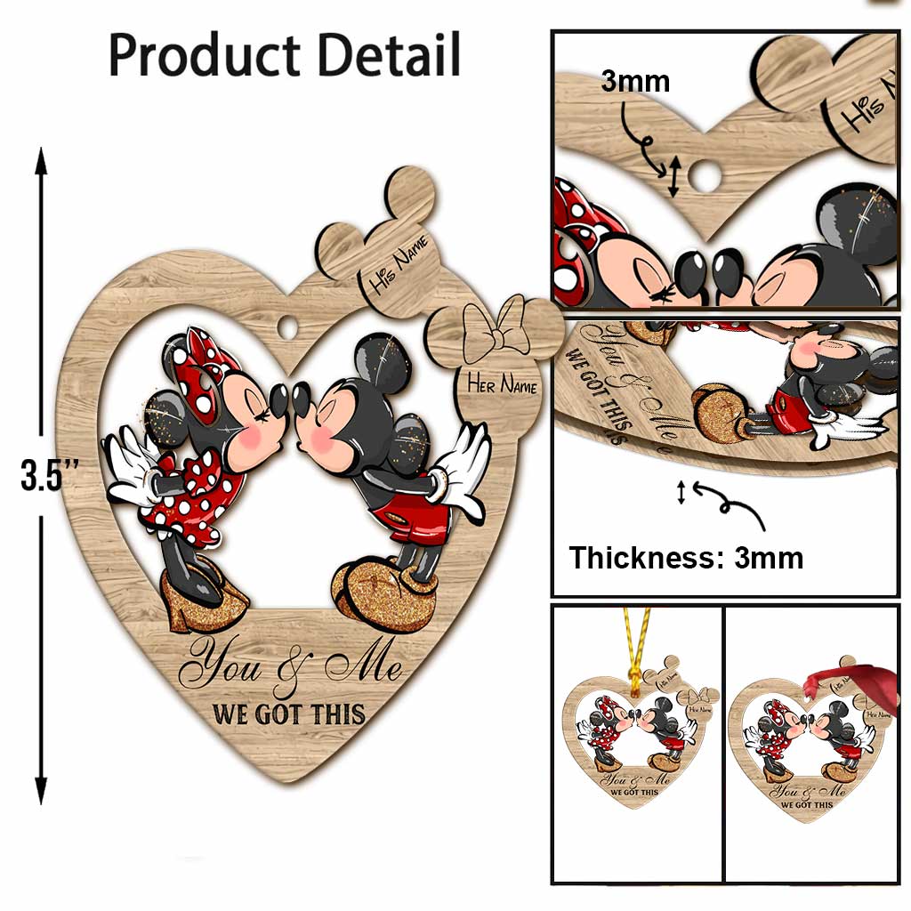 Personalized Christmas Mouse Ornament Custom Name Gift