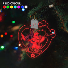 Load image into Gallery viewer, Personalized LED Acrylic Heart Ornament for Couples Christmas Gift
