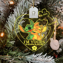Load image into Gallery viewer, Personalized LED Acrylic Heart Ornament for Couples Christmas Gift
