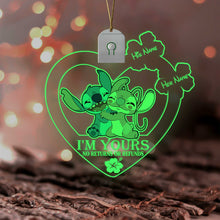 Load image into Gallery viewer, Personalized LED Acrylic Heart Ornament for Couples Christmas Gift
