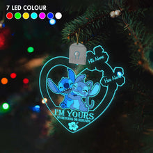 Load image into Gallery viewer, Personalized LED Acrylic Heart Ornament for Couples Christmas Gift
