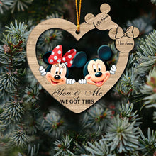 Load image into Gallery viewer, Personalized Christmas Mouse Ornament Custom Name Gift for Couples
