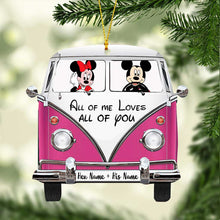 Load image into Gallery viewer, Personalized Christmas Mouse Ornament Custom Name Gift for Couples
