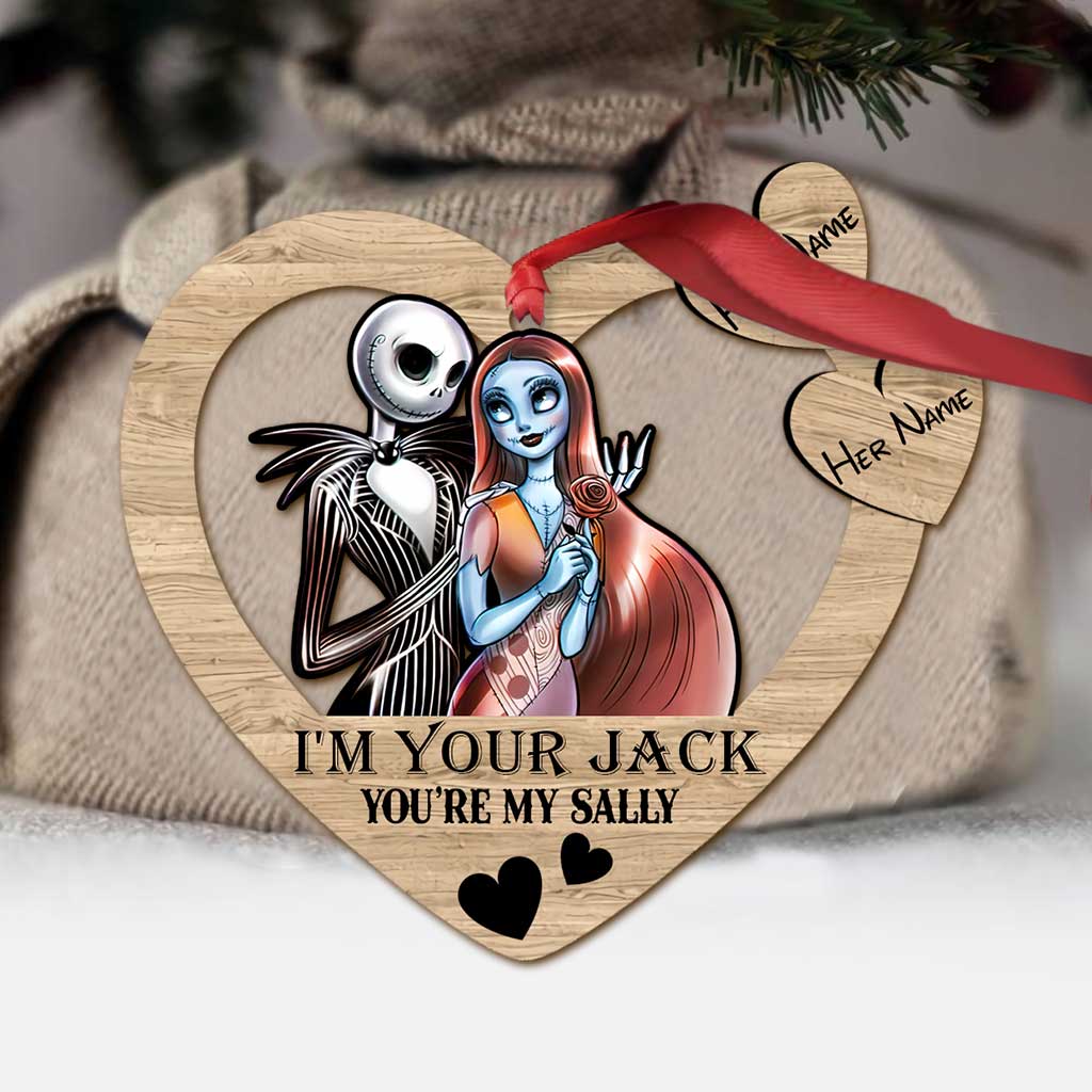 Personalized Christmas Nightmare Ornament Custom Names Gift for Couples