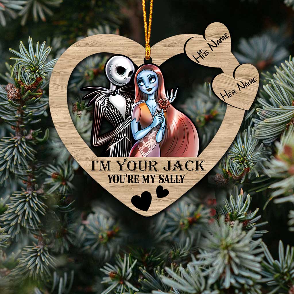 Personalized Christmas Nightmare Ornament Custom Names Gift for Couples