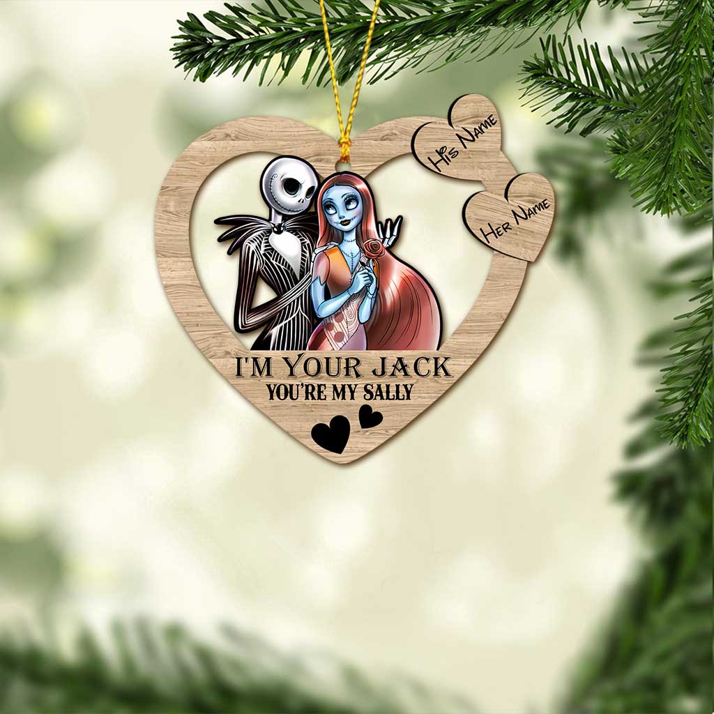 Personalized Christmas Nightmare Ornament Custom Names Gift for Couples