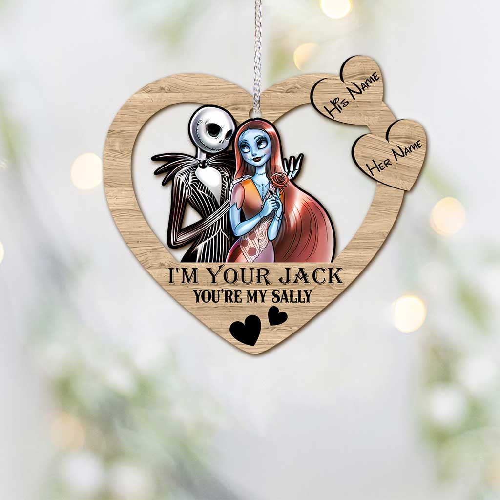 Personalized Christmas Nightmare Ornament Custom Names Gift for Couples