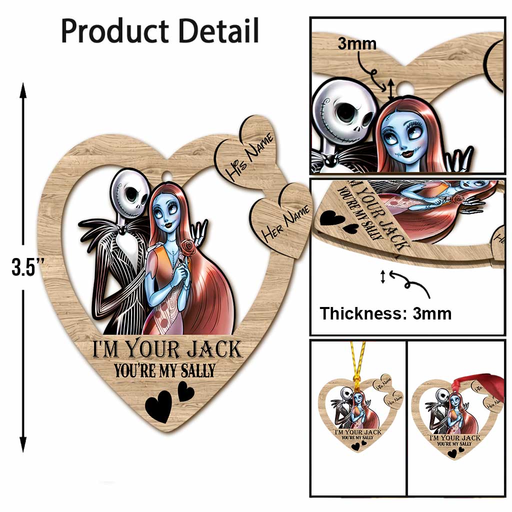 Personalized Christmas Nightmare Ornament Custom Names Gift for Couples