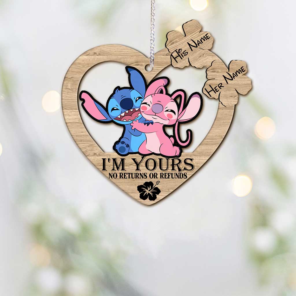 Personalized Christmas Ohana Ornament Custom Name Gift for Couples