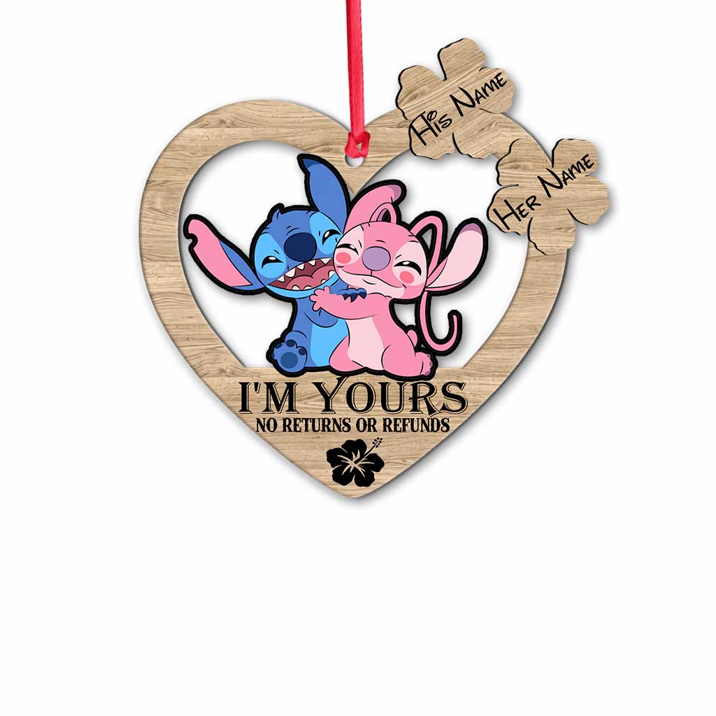 Personalized Christmas Ohana Ornament Custom Name Gift for Couples