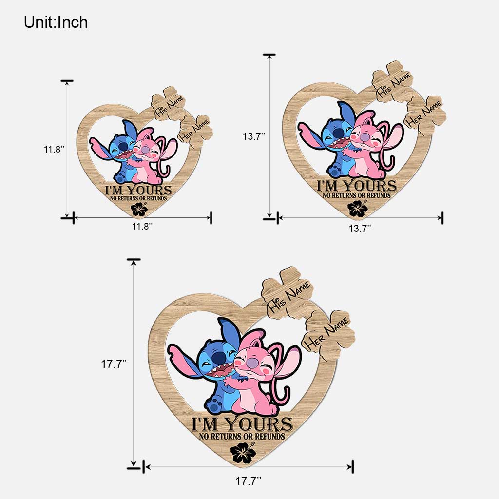 Personalized Ohana Wood Sign Custom Name Heart Gift for Him/Her