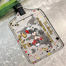 Load image into Gallery viewer, Personalized Leather Luggage Tag Custom Name Adventure Gift for Couple
