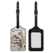 Load image into Gallery viewer, Personalized Leather Luggage Tag Custom Name Adventure Gift for Couple
