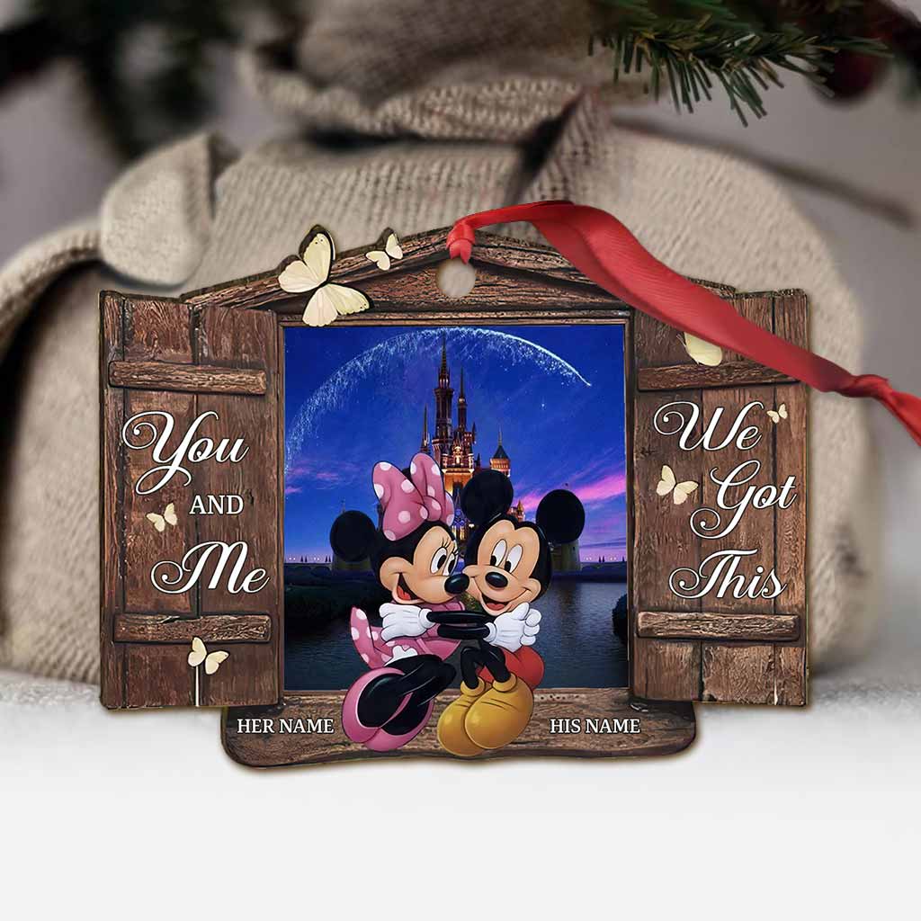 Personalized Christmas Mouse Ornament Custom Name Gift for Couples