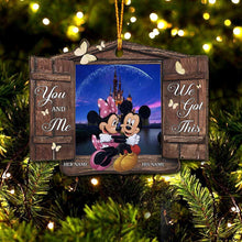 Load image into Gallery viewer, Personalized Christmas Mouse Ornament Custom Name Gift for Couples
