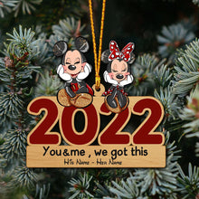 Load image into Gallery viewer, Personalized Christmas Mouse Ornament Custom Names Gift
