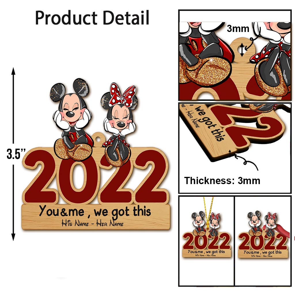 Personalized Christmas Mouse Ornament Custom Names Gift