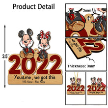 Load image into Gallery viewer, Personalized Christmas Mouse Ornament Custom Names Gift
