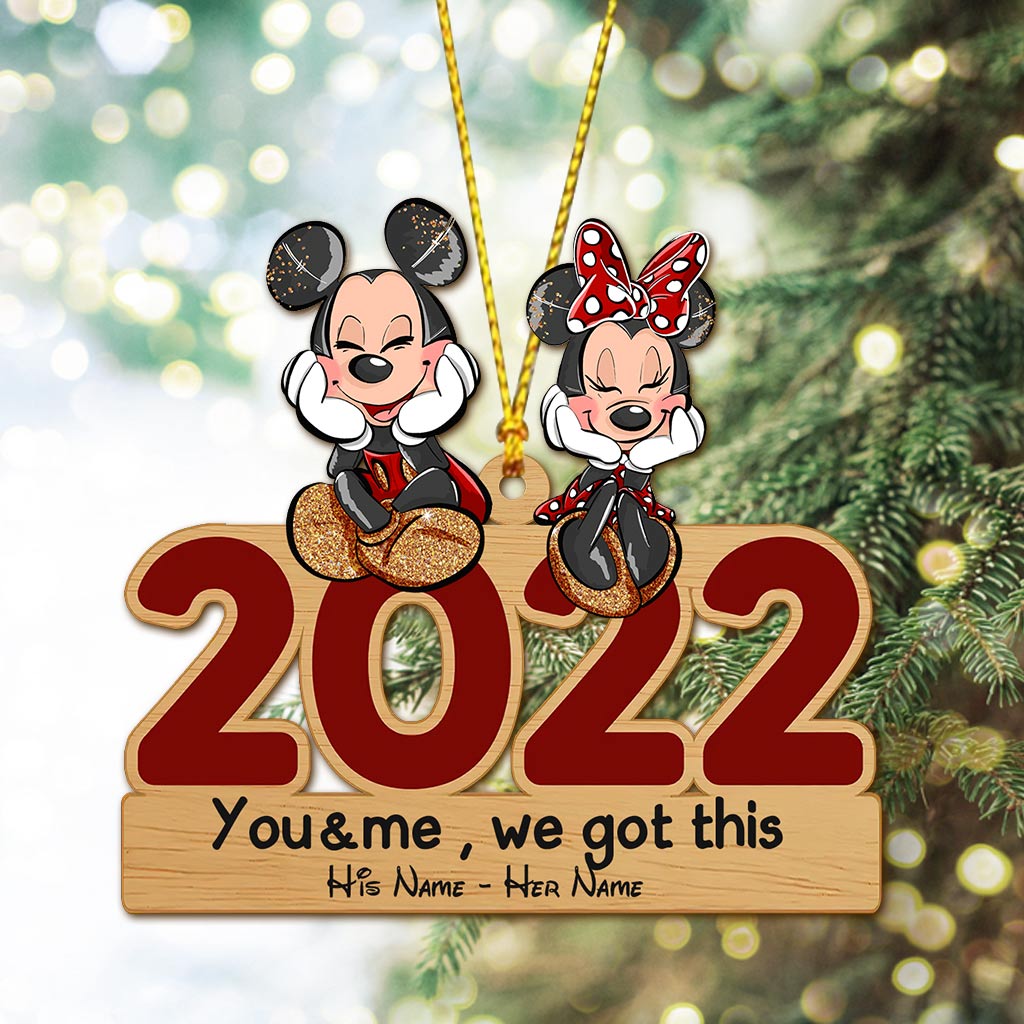 Personalized Christmas Mouse Ornament Custom Names Gift
