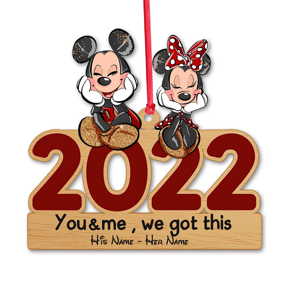 Personalized Christmas Mouse Ornament Custom Names Gift