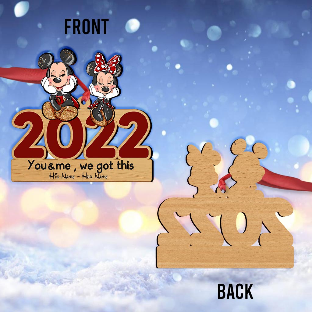 Personalized Christmas Mouse Ornament Custom Names Gift