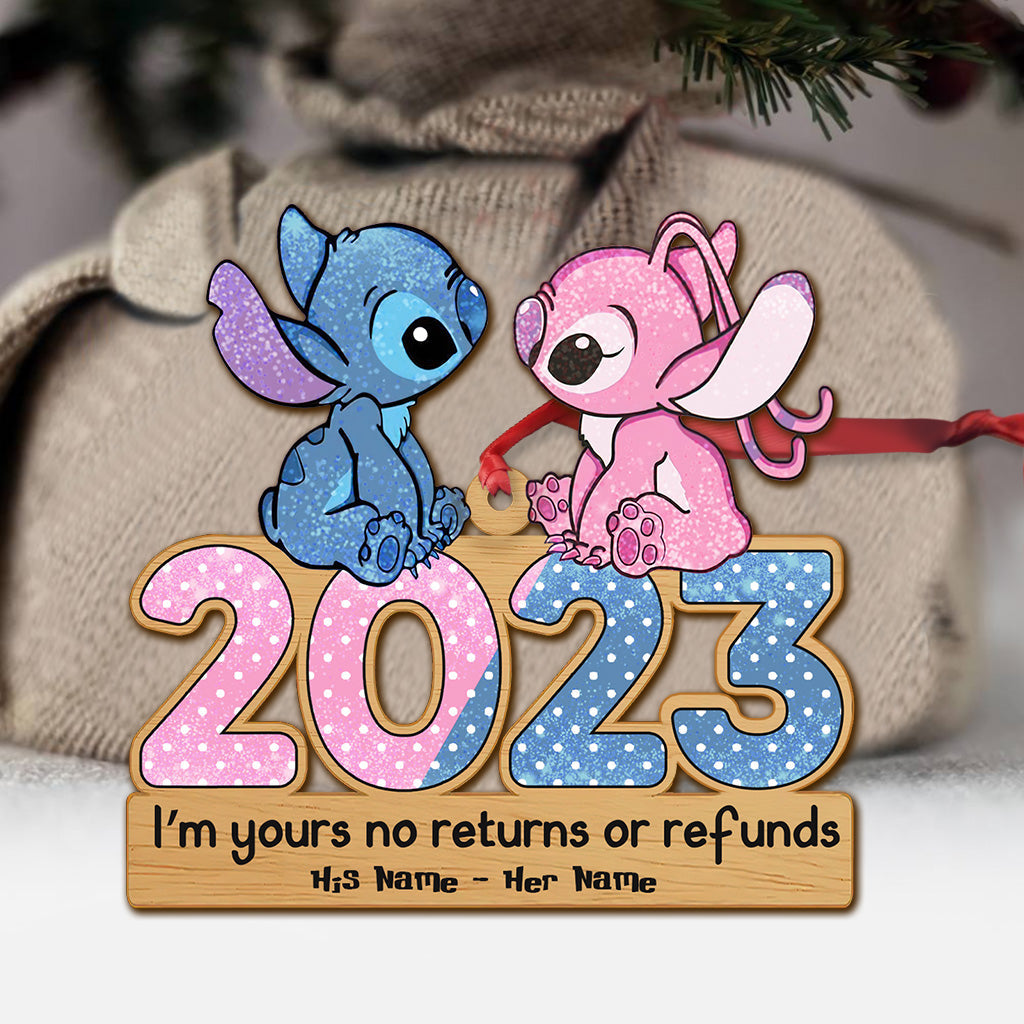 Personalized Acrylic Ohana Christmas Ornament Custom Names 2023 Gift