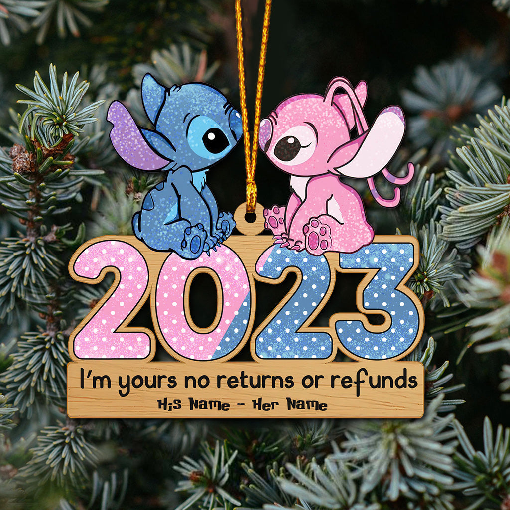 Personalized Acrylic Ohana Christmas Ornament Custom Names 2023 Gift