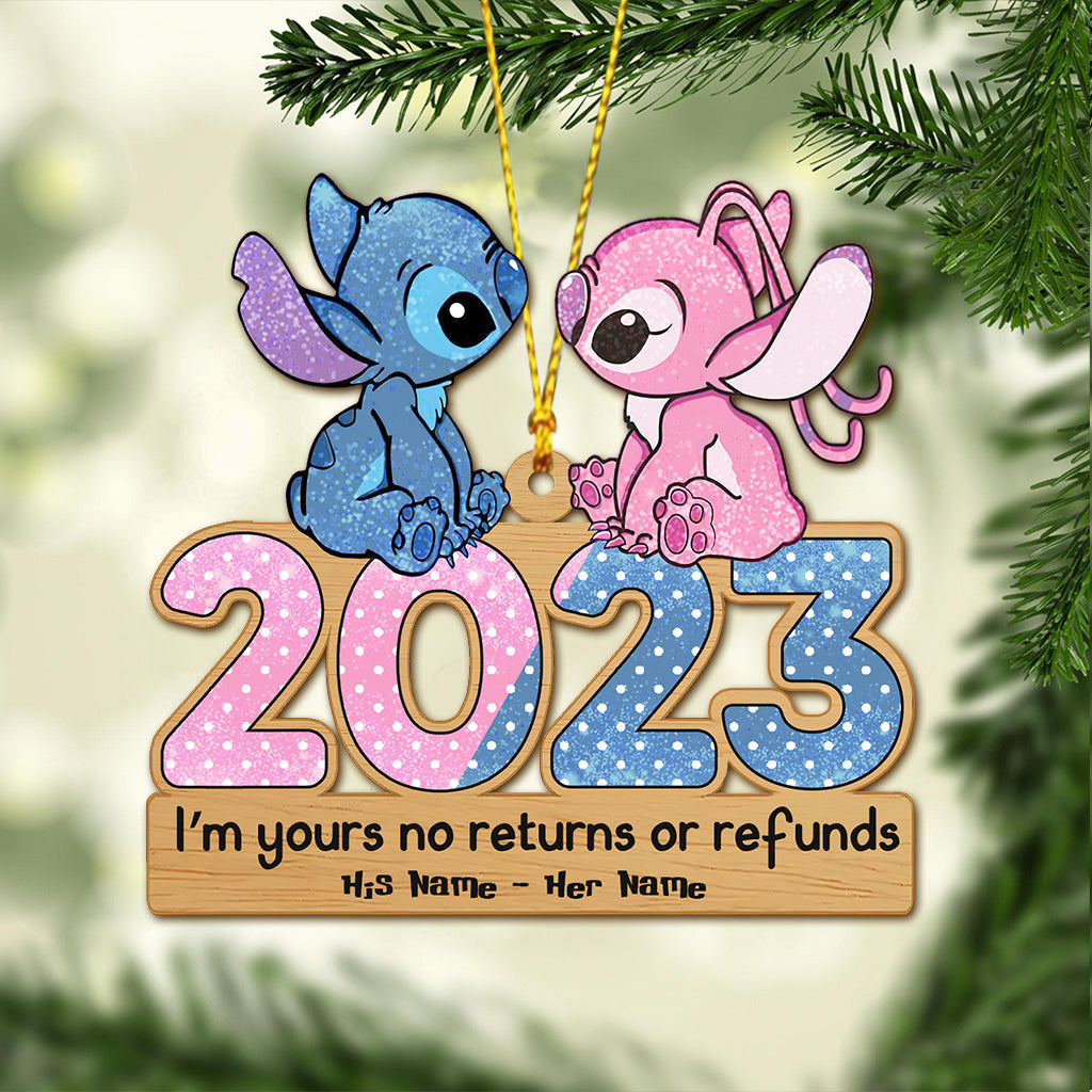 Personalized Acrylic Ohana Christmas Ornament Custom Names 2023 Gift