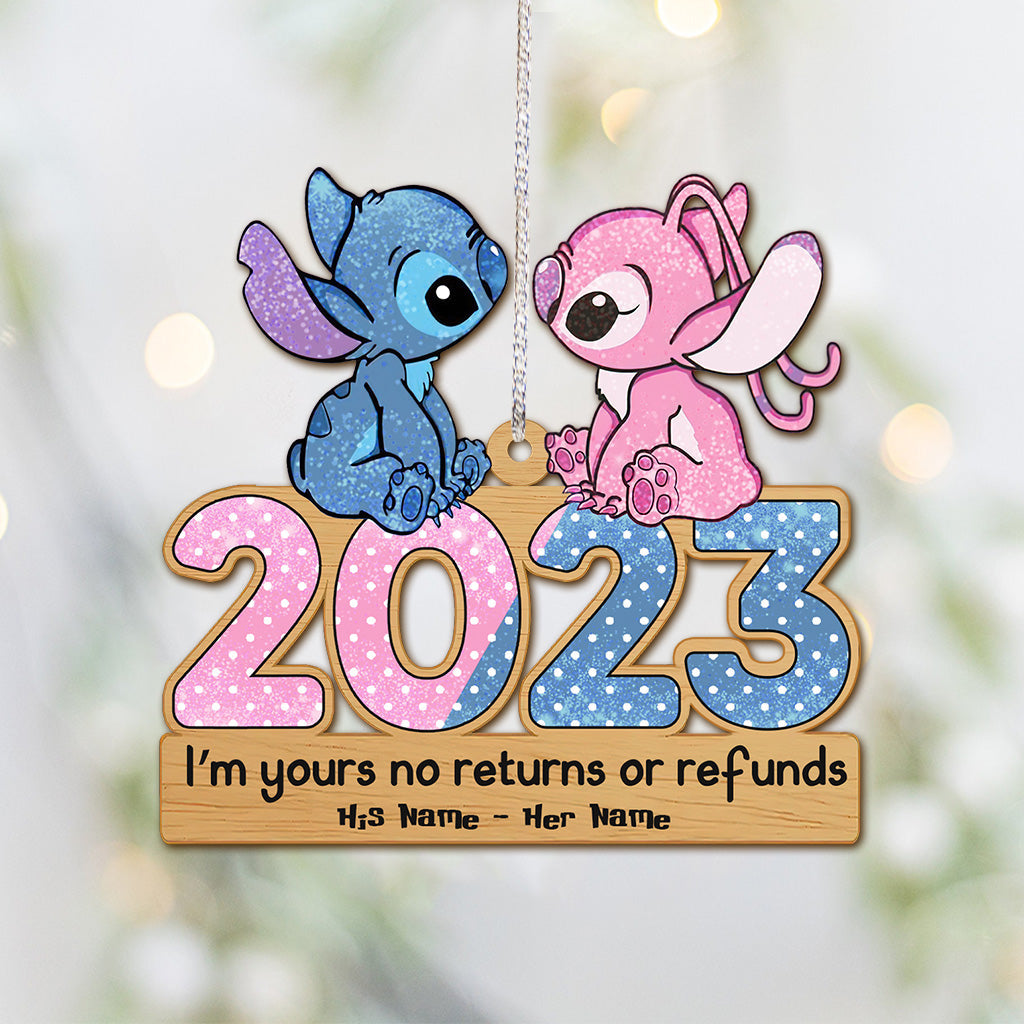 Personalized Acrylic Ohana Christmas Ornament Custom Names 2023 Gift