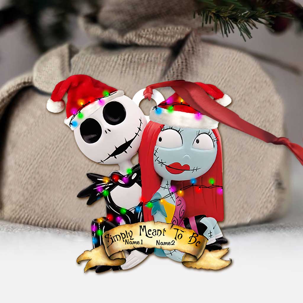 Personalized Nightmare Before Christmas Ornament Custom Name Gift for Couples