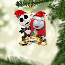 Load image into Gallery viewer, Personalized Nightmare Before Christmas Ornament Custom Name Gift for Couples
