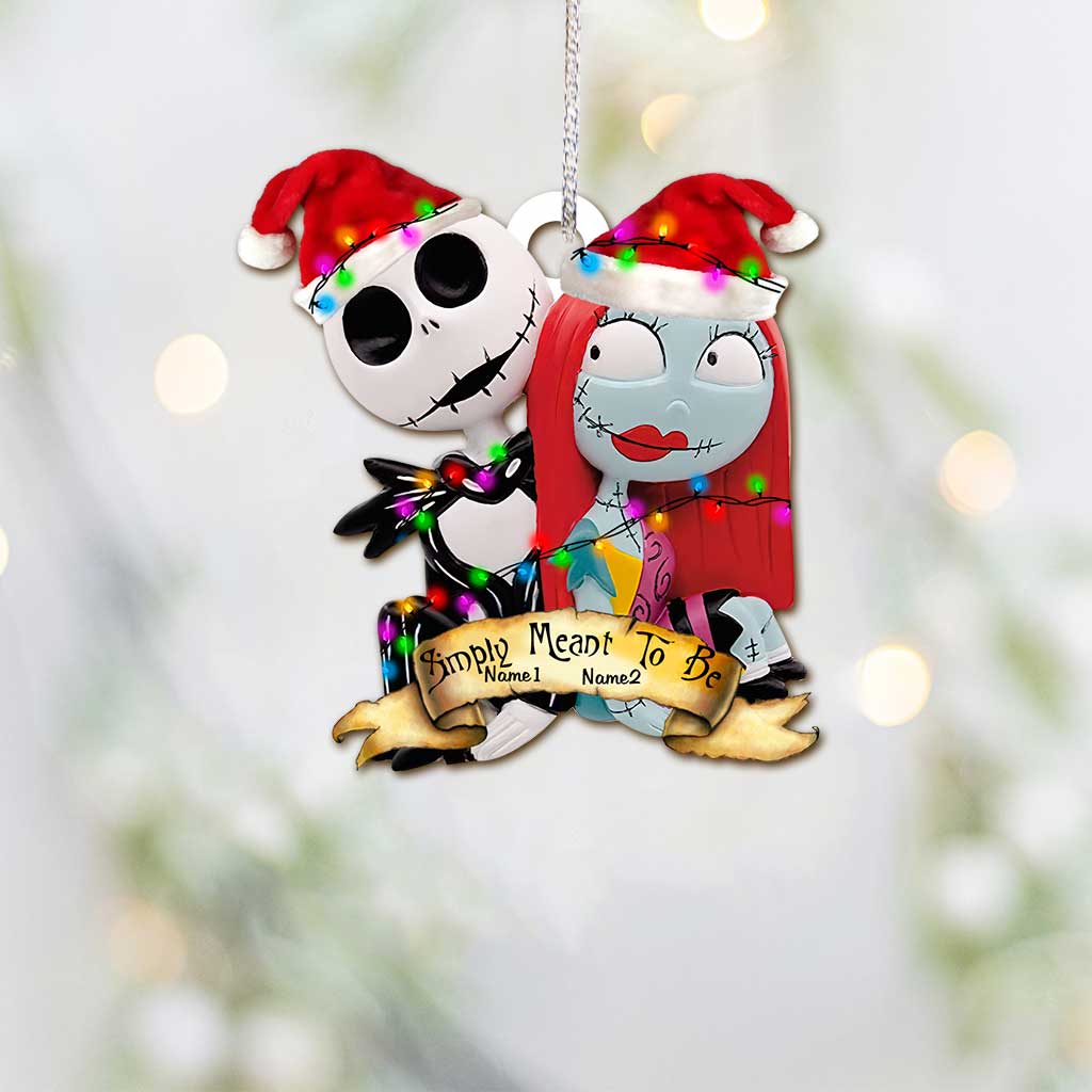 Personalized Nightmare Before Christmas Ornament Custom Name Gift for Couples