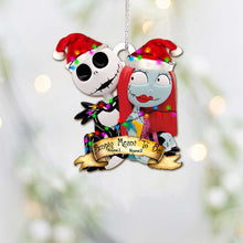 Load image into Gallery viewer, Personalized Nightmare Before Christmas Ornament Custom Name Gift for Couples
