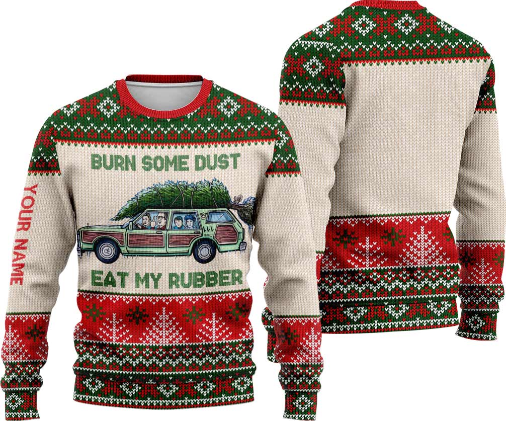 Personalized Christmas Sweater Custom Name Fun Design Gift