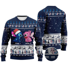 Load image into Gallery viewer, Personalized Aloha Ohana Christmas Sweater Custom Names
