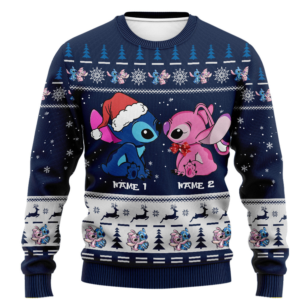Personalized Aloha Ohana Christmas Sweater Custom Names