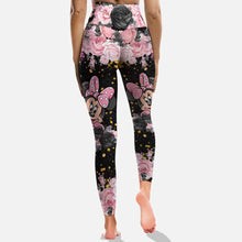 Load image into Gallery viewer, Personalized Black Pink Mouse Ears Hoodie &amp; Leggings Set for Girls Birthday Gift
