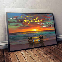 Load image into Gallery viewer, Personalized Mouse Couple Canvas Poster Gift for Engagement/Anniversary
