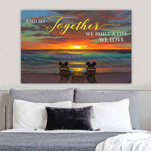 Load image into Gallery viewer, Personalized Mouse Couple Canvas Poster Gift for Engagement/Anniversary
