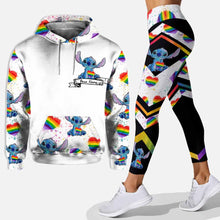 Load image into Gallery viewer, Personalized LGBT Support Hoodie and Leggings Set with Name Custom Gift
