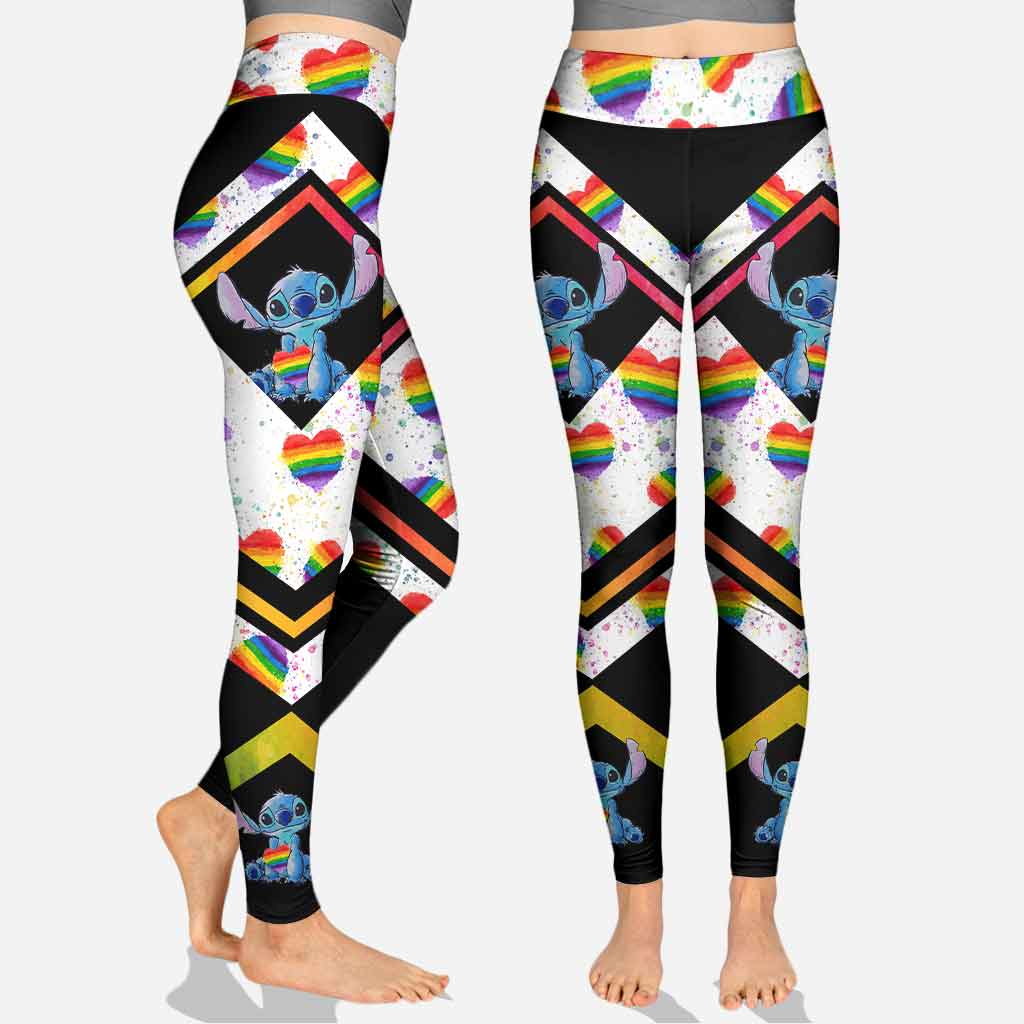 Personalized LGBT Support Hoodie and Leggings Set with Name Custom Gift