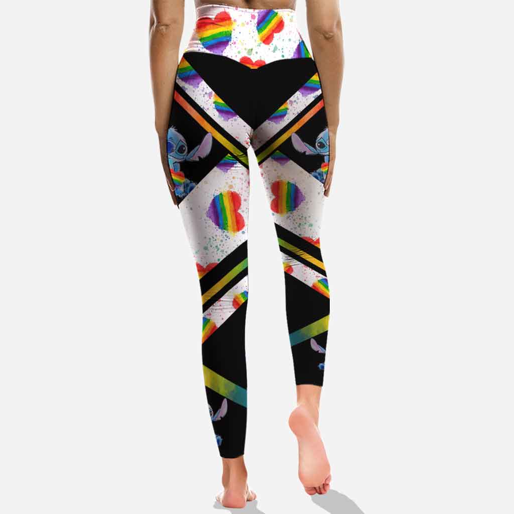 Personalized LGBT Support Hoodie and Leggings Set with Name Custom Gift