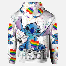 Load image into Gallery viewer, Personalized LGBT Support Hoodie and Leggings Set with Name Custom Gift
