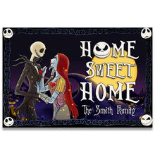 Load image into Gallery viewer, Personalized Nightmare Before Christmas Doormat for Couples
