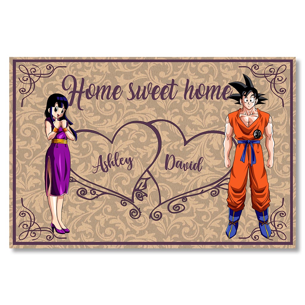 Personalized Home Sweet Home Doormat for Couples | Custom Name Gift