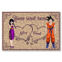 Load image into Gallery viewer, Personalized Home Sweet Home Doormat for Couples | Custom Name Gift
