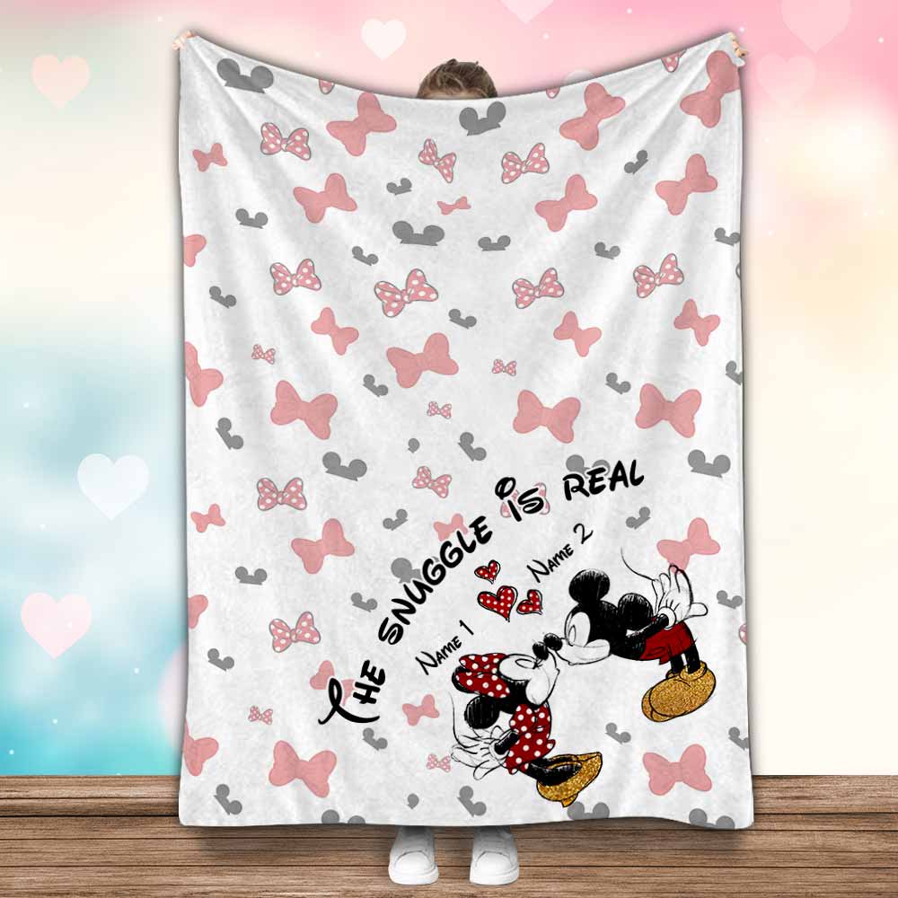 Personalized Couple Blanket Soft Flannel Snuggle Gift