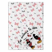 Load image into Gallery viewer, Personalized Couple Blanket Soft Flannel Snuggle Gift
