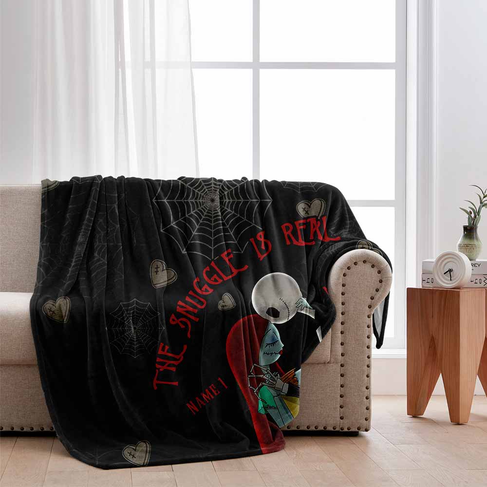 Personalized Couple Nightmare Blanket Custom Names Gift